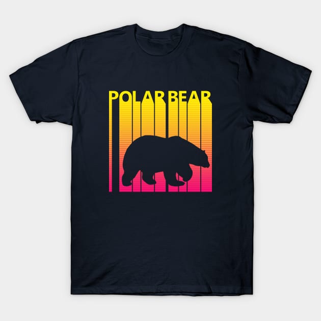 Vintage Retro Polar Bear Gift T-Shirt by GWENT